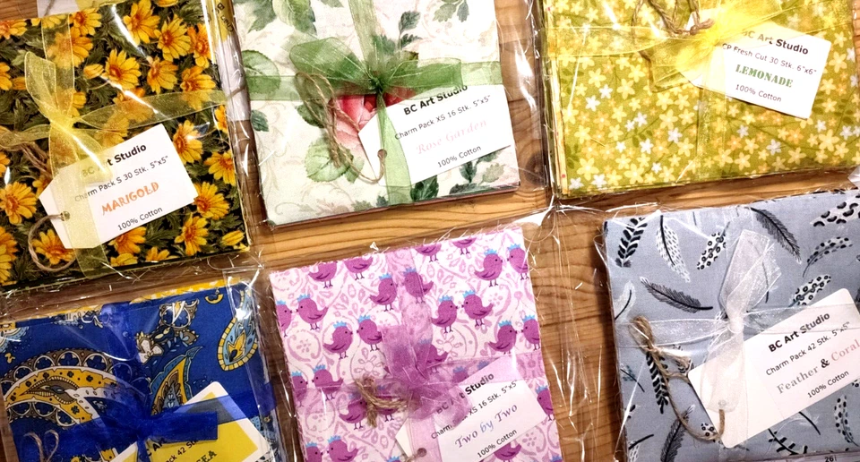 Patchworkstoff Charm Pack 5inch Makower Riley Blake Orange Blush 30Stk 12,7cm - Bild 4 von 4