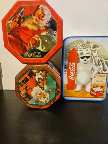 Vintage Coca-Cola Tins (x3)