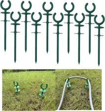 10 Pcs Green Garden Hose Guide Stakes Length Holiday Lights Holder Light Duty Hi