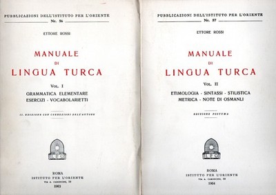 Rossi, Ettore. Handbuch der türkischen Sprache (2 Bd.)
