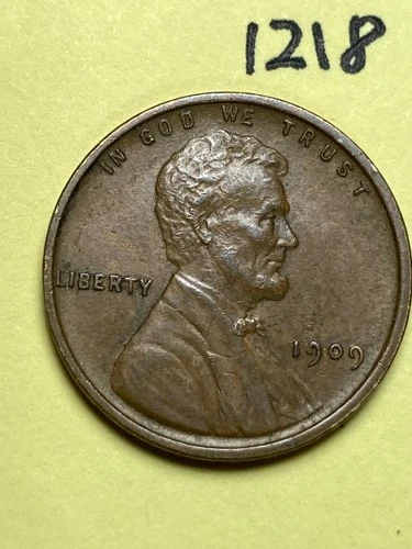 1909-VDB LINCOLN WHEAT CENT, VERY HIGH GRADE!, XF-AU #1218