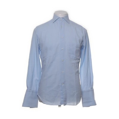 Corneliani, Hemd, Größe: XS, Blau, Einfarbig, Herren #7J1