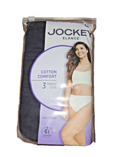 Jockey Elance Cotton French Cut Sz 9, New in Pk 3 pr pack. jet black