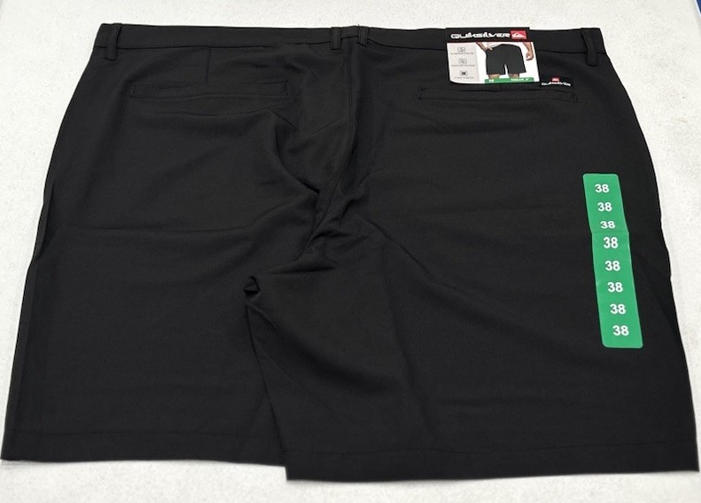 Quiksilver Men's Hybrid 4-Way Stretch UPF 50 Shorts, Black, Size 38