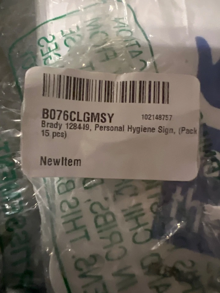 15 BRADY 128449 Did You Wash Them? Did You Wash Them?, 7" W x 10" H, Rectangle, - Image 4 of 4