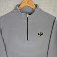 PETER MILLAR x COLORADO CU Mens Size Large Performance 1/4 Zip Perth Pullover