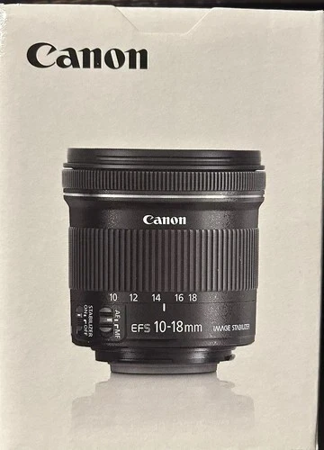 (NUEVA caja abierta) Lente Canon EF-S 10-18 mm F/4,5-5,6 IS STM (9519B002) Foto 2 de 4