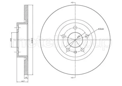 2x Disque de frein plein 23-0472C METELLI pour ALFA ROMEO 156 156 Sportwagon 147 - Photo 1/4