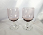 Dansk Hanna Smoky Purple Amethyst Bowl Clear Stem Wine Water Tea Compote Goblets — photo 2