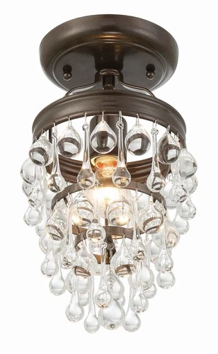 Crystorama Lighting Group 131_CEILING Calypso 7"W Semi-Flush - Chrome - Picture 6 of 12