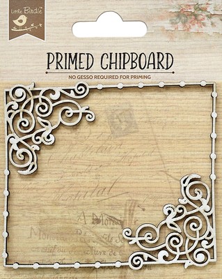 Little Birdie Laser Cut Primed Chipboard 1/Pkg-Filigree Swirls 1PCBD299-82877