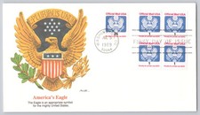 Washington, DC Great Seal eagle cachet, First Day of Issue, 1989 25c