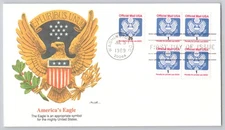 Washington, DC Great Seal eagle cachet, First Day of Issue, 1989 25c