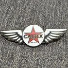 Vintage TEXACO MOTOR OIL CO. Gas Station Employee PIN BADGE Caltex Emblem