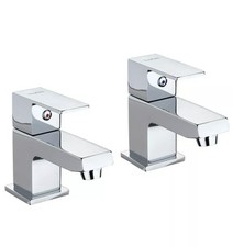 Bath Taps Pair of Twyford X62 Bath Pillar Taps 3/4” BSP Quarter Turn