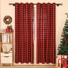 Buffalo Plaid Curtain 72 Inch Long Buffalo Classic Window Treatment for Livin...