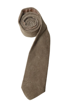 UNBRANDED Krawatte Herren Einheitsgröße Beige Wildleder Spitz