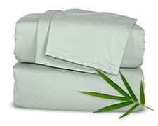 Sheets, Genuine 100 Organic Viscose Derived from Bamboo Bed Full Sea Glass