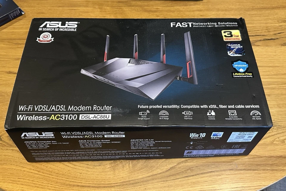 Asus DSL-AC88U Wireless AC3100 Dual Band Gigabit Router Gaming Router Wifi - Image 4 of 4