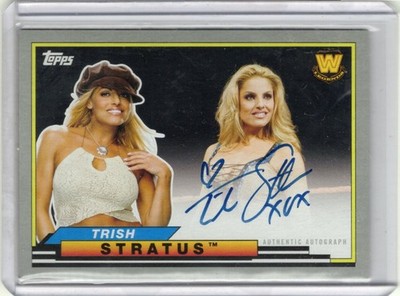 2018 Topps WWE Heritage Auto TRISH STRATUS 14/25 Big Legends SILVER AUTOGRAPH