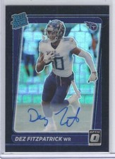 DEZ FITZPATRICK 2021 PANINI DONRUSS OPTIC BLACK PANDORA HOLO AUTO RC #D 09/20