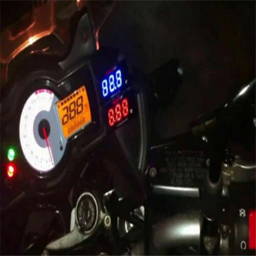 Indicador digital de temperatura de agua de refrigeración para moto termómetro sensor LCD rojo DC 12V - Imagen 11 de 12