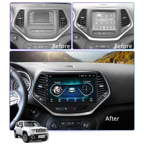 For Jeep Cherokee 2015-2018 Android 13 Car Stereo Radio GPS Navi CarPlay WIFI - Picture 3 of 20