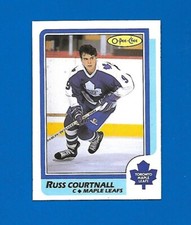 1986-87 O PEE CHEE #174 RUSS COURTNALL ROOKIE RC TORONTO MAPLE LEAFS OPC NHL