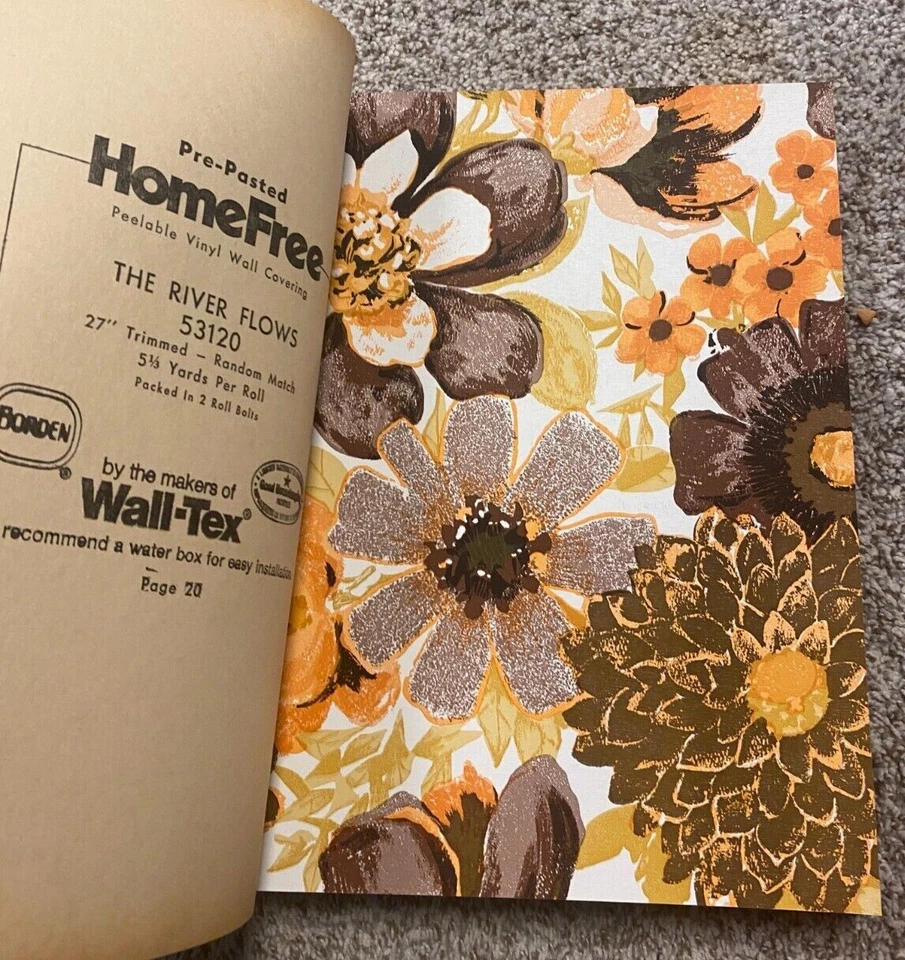 Libro de muestras de papel tapiz vintage Borden grande 13x15 páginas G2U Foto 2 de 4