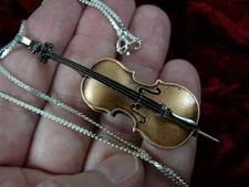 (M-13-C) CELLO String instrument pendant NECKLACE Jewelry I love Vuillaume strad