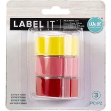 Label It 0.75 Inches Emboss Tape Rolls Warm Tools,1 Pack of 3 Pieces
