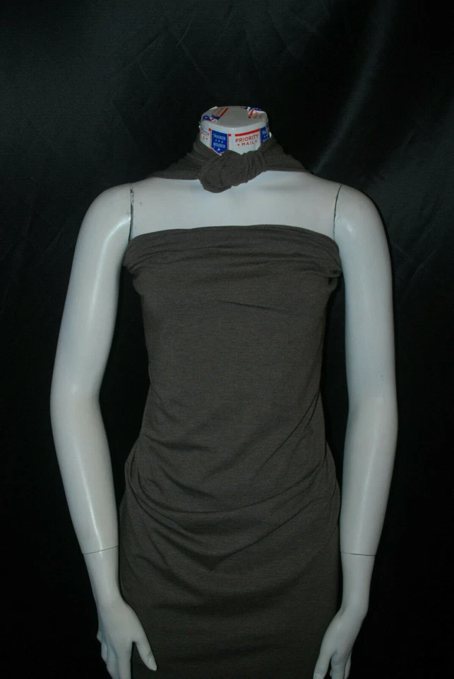 Jersey tejido de lycra de algodón de bambú 4 vías spandex 10 oz brezo L/YD por yarda Foto 3 de 4