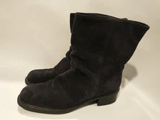 Martins Canada 183780 Size 9 N Womens Soft Leather Suede Ankle Boots Black