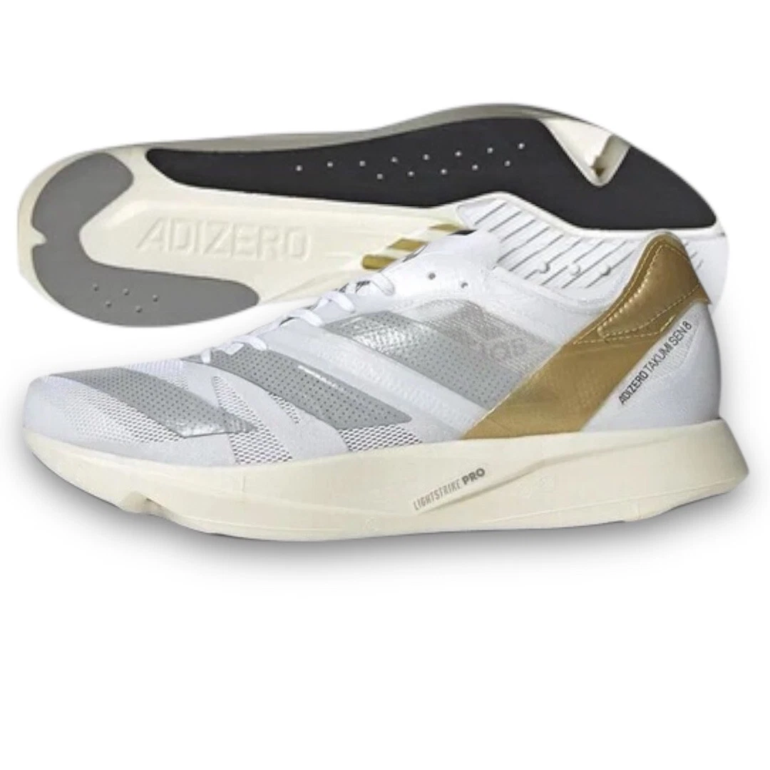 Tinman Elite x adidas Adizero Takumi Sen 8 White Gold 