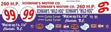 99 Curtis Turner Schwam's Wild Hog 1956 Ford 1/64th HO Scale Slot Car Decals