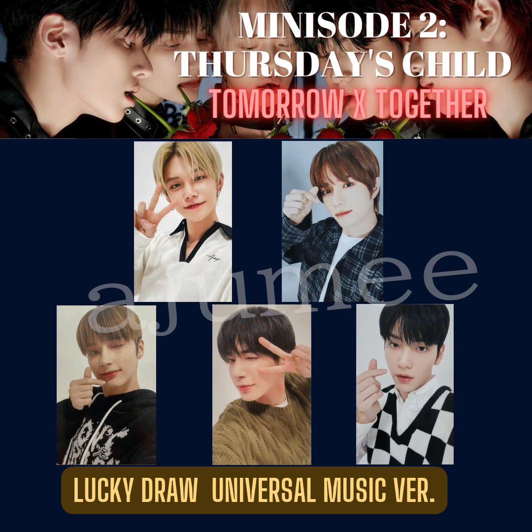 TXT PC TOMORROW X TOGETHER Universal JP Lucky Draw MINISODE TXT PC TOMORROW X TOGETHER Universal JP Lucky Draw MINISODE