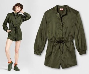 hunter green romper