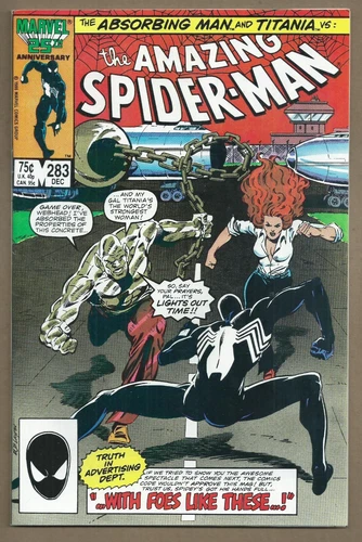 🔥AMAZING SPIDER-MAN #283*MARVEL, 1986*1ST MONGOOSE IN CAMEO*VF*