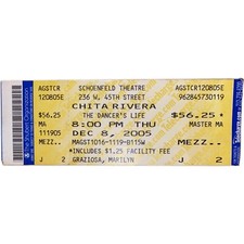 Billet Chita Rivera « La vie de danseuse » 2005