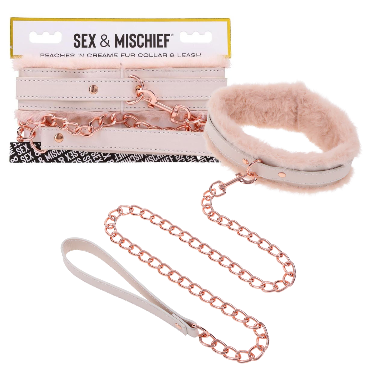 Bondage Gear Fur Neck Collar with Leash BDSM Playful Roleplay Fetish Sex Toy  | eBay