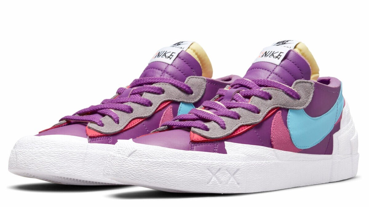 2 NIKE x KAWS x SACAI Blazer Low Shoes 1 PURPLE DUSK + 1 NEPTUNE BLUE M4.5 / W 6 thumbnail 2