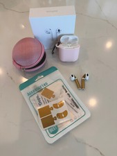 Apple AirPods 1st Generation - Model A1523 with Charging Case, Cover, Case