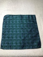 MENS POCKET SQUARE HANDKERCHIEF 100 POLYESTER 10" X 10" GREEN AND GRAY
