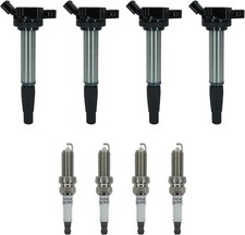 Marsram Ignition Coil Pack UF596 Double Iridium Spark Plug 4912 for 2009 2010