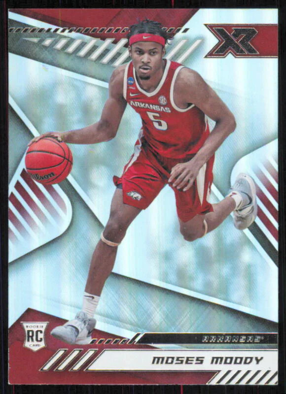 2021 PANINI CHRONICLES DRAFT MOSES MOODY 171 MINT XR RC ARKANSAS RAZORBACKS