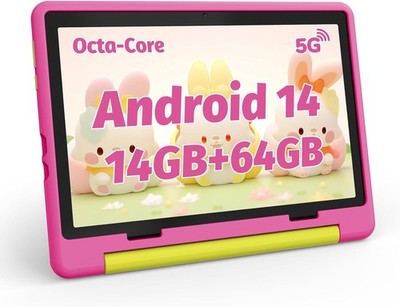 2025 Kids Tablet 10 Inch Android 15 for 3-12 Parental Controls 20GB RAM 64GB ROM