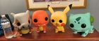 Funko Pop! Vinyl Jumbo10"Pokemon 4 Starters Charmander Bulbasaur Pikachu Cubone