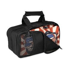 Cornhole Bag Carry Case - 8 Bag Carrying Case, Mesh View Windows, Name Tag Slots