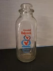 Vintage Glass Babcock Quart Milk Bottle