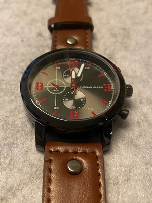 NEU Herrenuhr UNISEX Armbanduhr Uhr 45mm Höhe 12mm Ziff.Analog Fa. HANNAH MARTIN